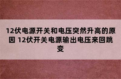 12伏电源开关和电压突然升高的原因 12伏开关电源输出电压来回跳变